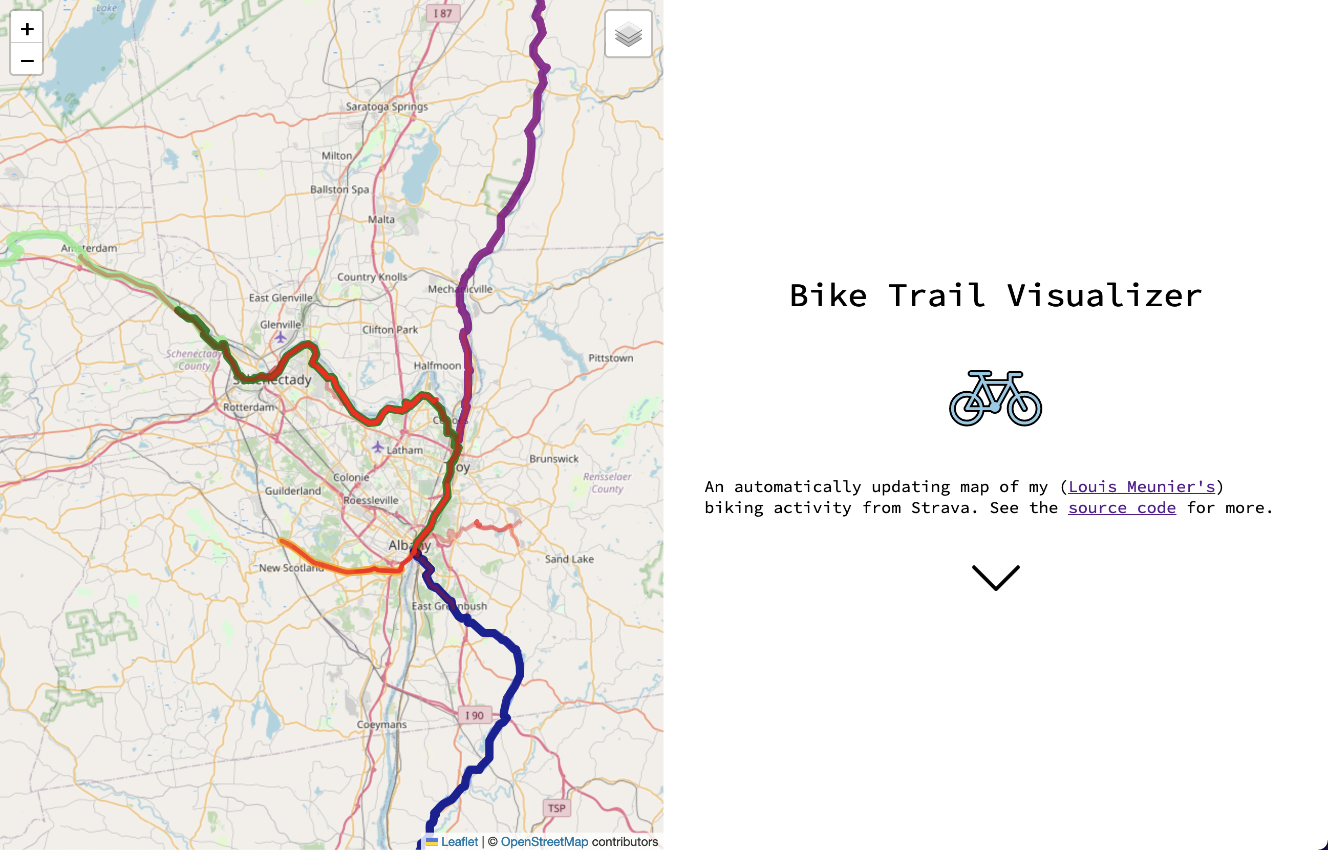Preview of my biking website